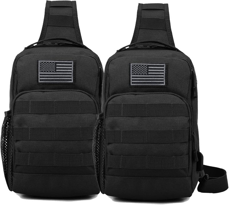 Valinov Tactical Shoulder Bag,Molle Shoulder Backpacks,Military Sling Daypack Backpack with USB Charging port - Image 1